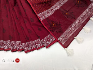 Maroon Saree