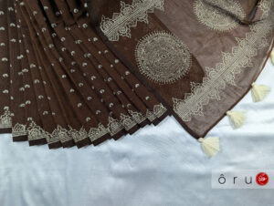 coffee color saree - oru