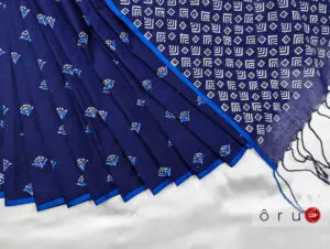 Navy Blue oru saree