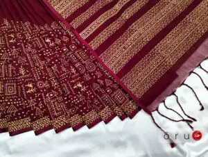 oru maroon saree